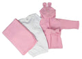 Bambini Newborn Baby Girls 3 Pc Layette Set (Gown, Robe & Fleece)
