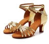 Women's Professional Latin Ballroom Salsa Dance Shoes with 5/7cm Heel Factory Wholesale Soft Ballet Style for Girls
