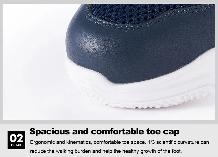 Orthopedic Shoes for Kids Princepard Child Autumn Sports Sneaker Navy White Arch Support and Corrective Insoles