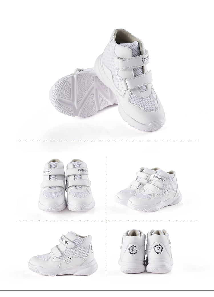 Orthopedic Shoes for Kids Princepard Child Autumn Sports Sneaker Navy White Arch Support and Corrective Insoles
