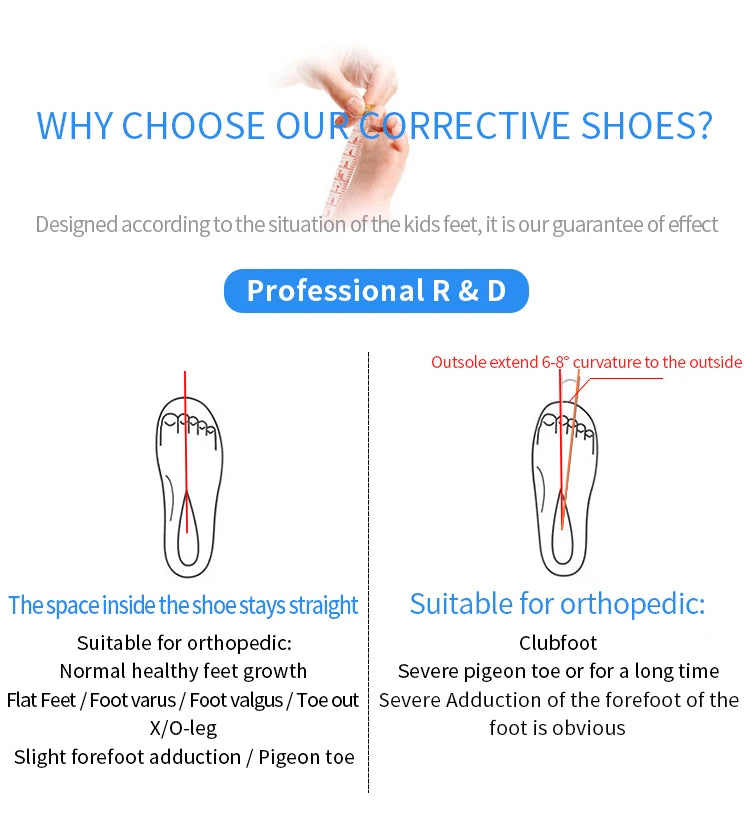 Orthopedic Shoes for Kids Princepard Child Autumn Sports Sneaker Navy White Arch Support and Corrective Insoles