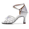 Women's Professional Latin Ballroom Salsa Dance Shoes with 5/7cm Heel Factory Wholesale Soft Ballet Style for Girls