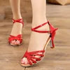 Women's Professional Latin Ballroom Salsa Dance Shoes with 5/7cm Heel Factory Wholesale Soft Ballet Style for Girls