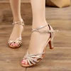 Women's Professional Latin Ballroom Salsa Dance Shoes with 5/7cm Heel Factory Wholesale Soft Ballet Style for Girls
