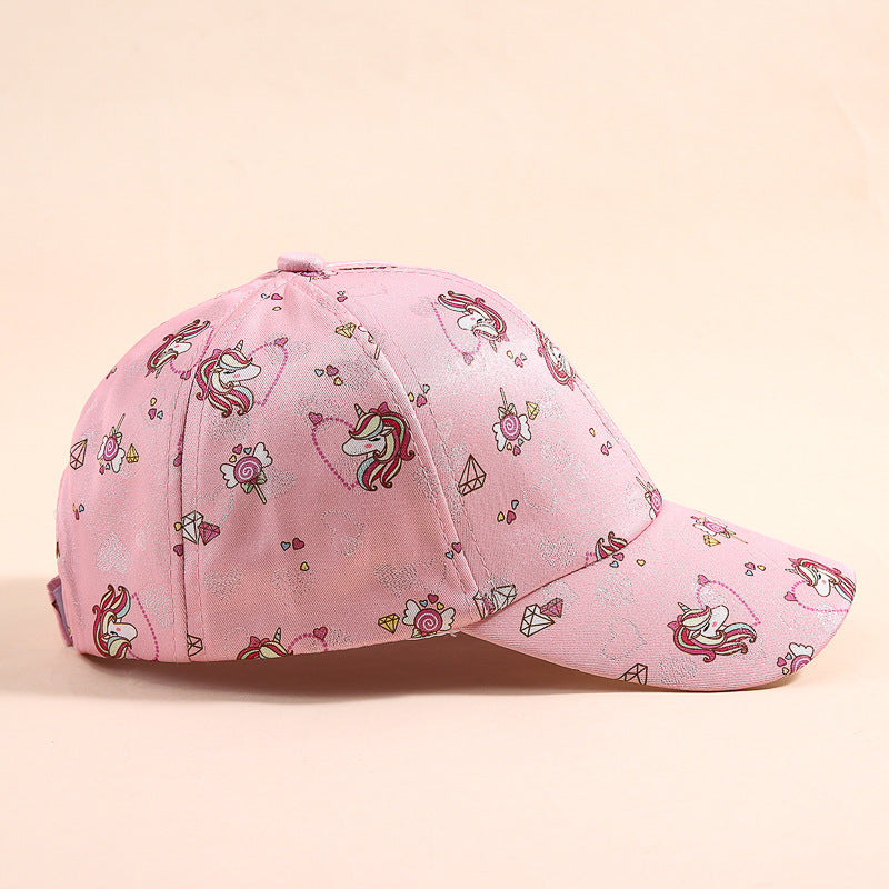 Cross-border Unicorn Children's Baseball Cap Baby Hat Spring and Autumn Festival Cross-border Foreign Trade Duck Tongue Hat