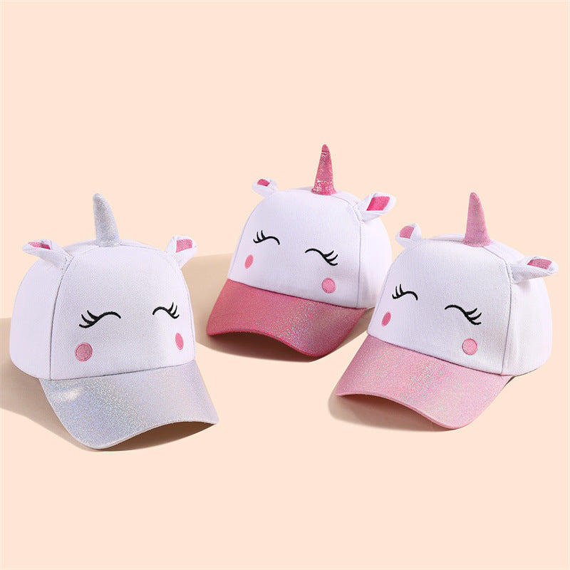 Cross-border Unicorn Children's Baseball Cap Baby Hat Spring and Autumn Festival Cross-border Foreign Trade Duck Tongue Hat
