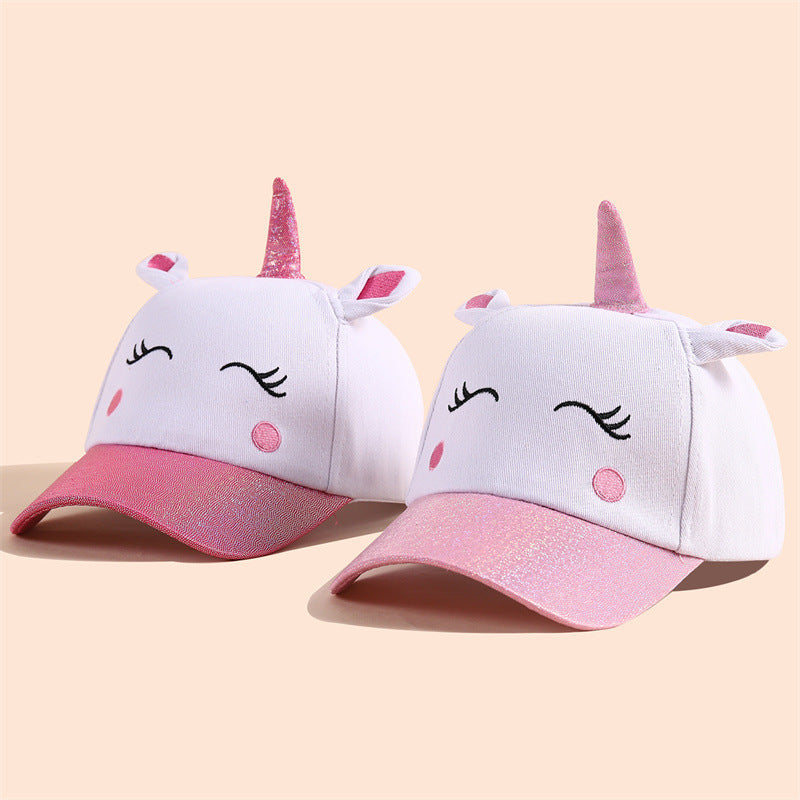 Cross-border Unicorn Children's Baseball Cap Baby Hat Spring and Autumn Festival Cross-border Foreign Trade Duck Tongue Hat