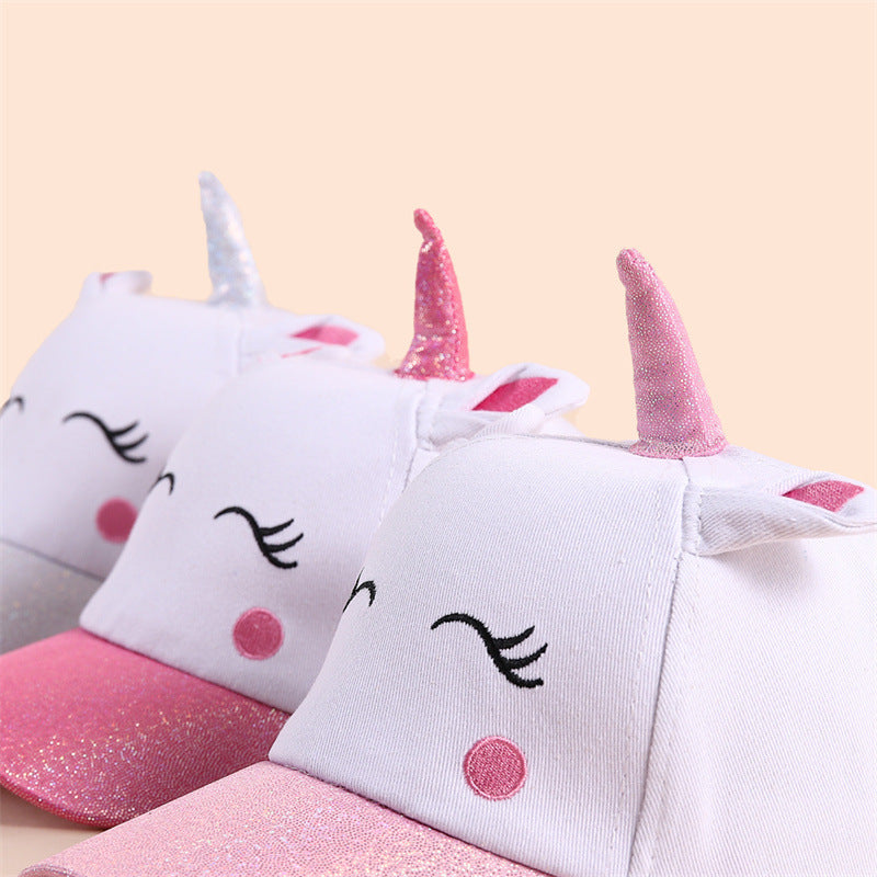 Cross-border Unicorn Children's Baseball Cap Baby Hat Spring and Autumn Festival Cross-border Foreign Trade Duck Tongue Hat