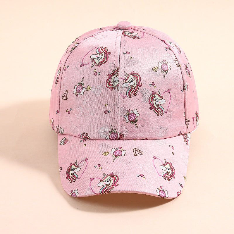 Cross-border Unicorn Children's Baseball Cap Baby Hat Spring and Autumn Festival Cross-border Foreign Trade Duck Tongue Hat