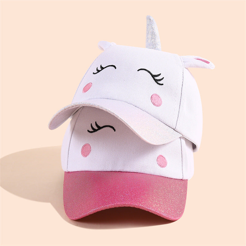 Cross-border Unicorn Children's Baseball Cap Baby Hat Spring and Autumn Festival Cross-border Foreign Trade Duck Tongue Hat