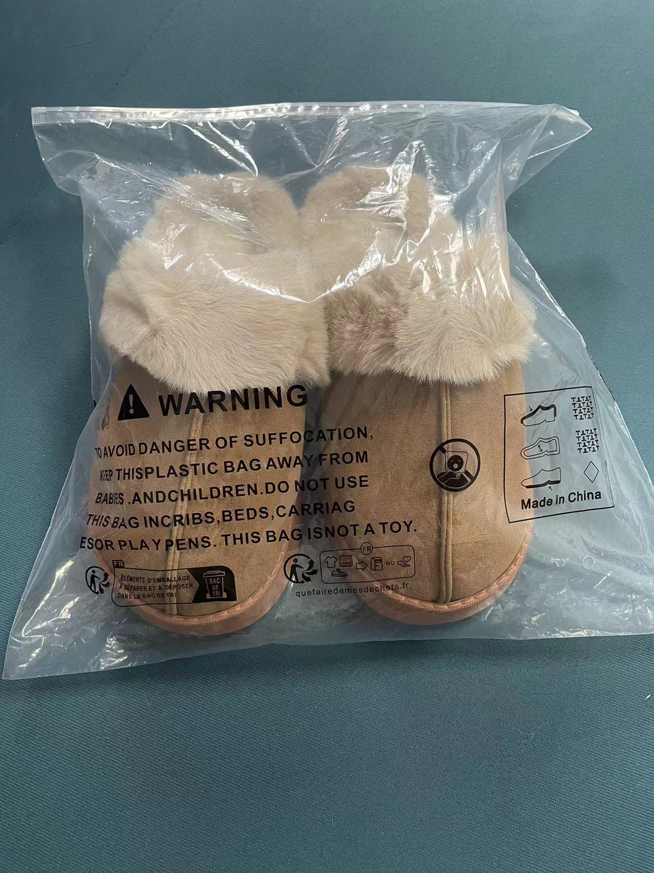 2024 new slippers fleece-lined thickened home warm thick-soled cotton shoes women's non-slip indoor winter plush cotton slippers