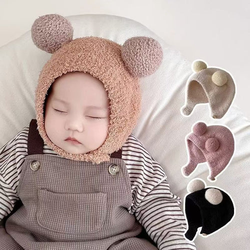Baby Double Pom-Pom Ear Protection Winter Hat – BloomNest