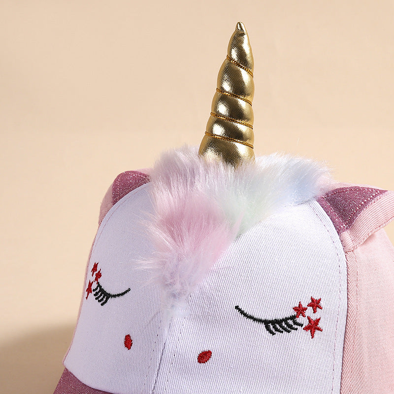 Cross-border Unicorn Children's Baseball Cap Baby Hat Spring and Autumn Festival Cross-border Foreign Trade Duck Tongue Hat