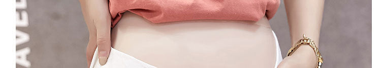 Picture processed summer solid color maternity short sleeve suit shorts suit