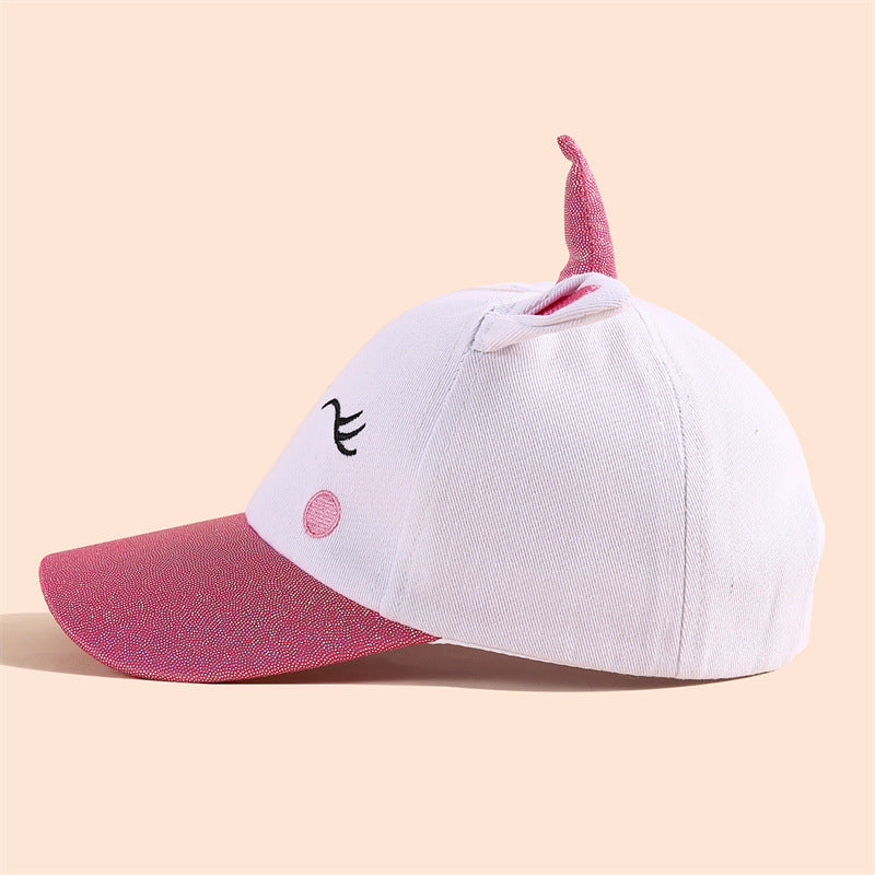 Cross-border Unicorn Children's Baseball Cap Baby Hat Spring and Autumn Festival Cross-border Foreign Trade Duck Tongue Hat