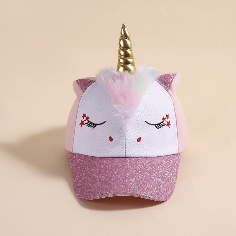 Cross-border Unicorn Children's Baseball Cap Baby Hat Spring and Autumn Festival Cross-border Foreign Trade Duck Tongue Hat
