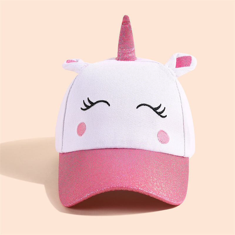 Cross-border Unicorn Children's Baseball Cap Baby Hat Spring and Autumn Festival Cross-border Foreign Trade Duck Tongue Hat