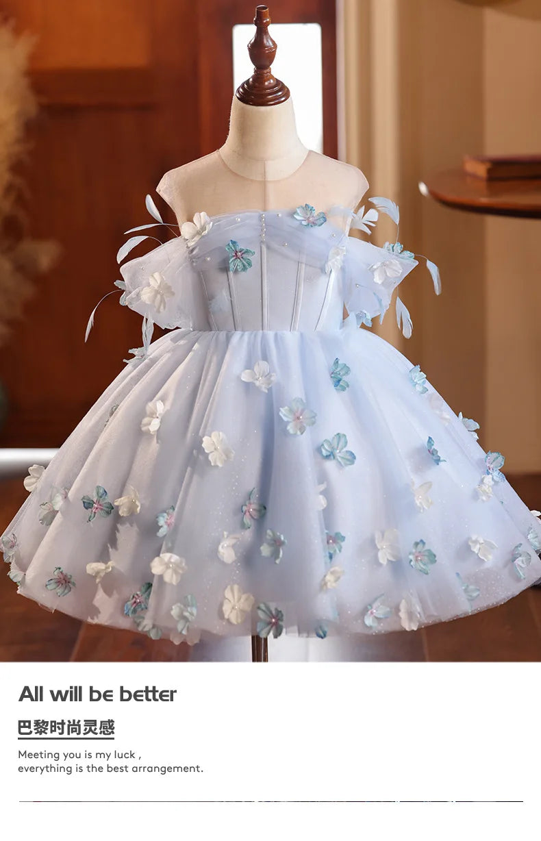 Children Clothes Girl Children's Party Dress Bridesmaid Dress for Girls Dresses 2 to 8 Years Elegant  Baby Kid Prom Luxury