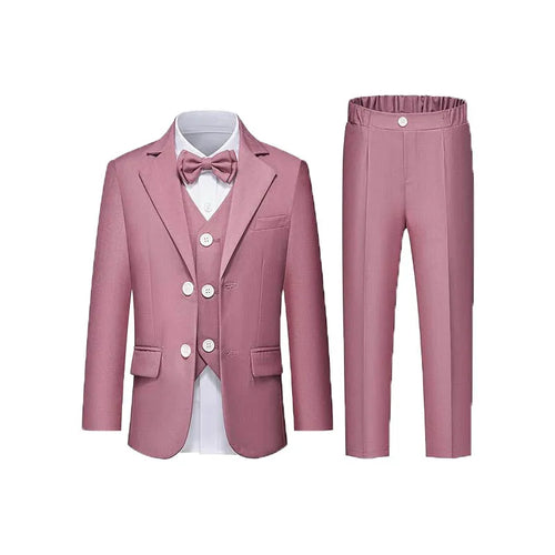 Boys 4-Piece Pink Gentleman Suit Set – BloomNest