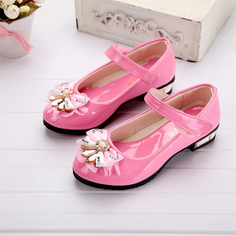 Girls Shoes 2021 Newly Arrived Infant Kids Baby Girls Crystal Bling Bowknot Single Princess Shoes Sandals Girls Sandals Shoe Red