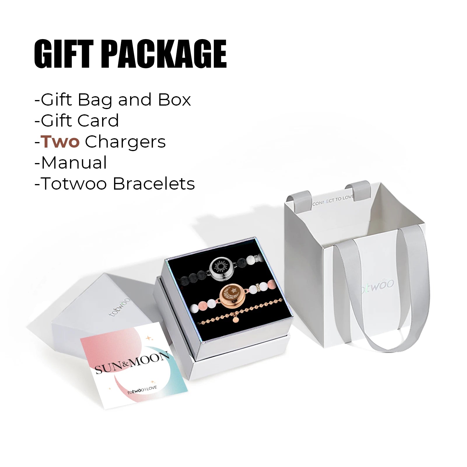 Totwoo Touch Smart Beaded Bracelets for Couple Emotional Bluetooth Jewelry Gift for Girlfriend Boyfriend Anniversary Birthday