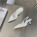 New Style Bailamos Women Sandals Pointed Toe Elegant Low-heel Shoes Summer Fashion Slingback Woman Mules Shoes Pumps Dress Shoes