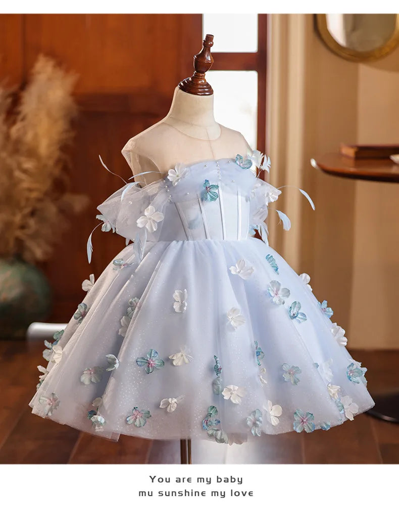 Children Clothes Girl Children's Party Dress Bridesmaid Dress for Girls Dresses 2 to 8 Years Elegant  Baby Kid Prom Luxury