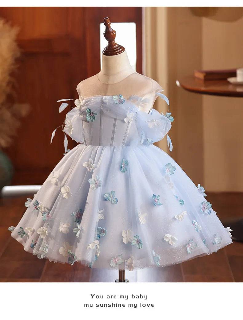Children Clothes Girl Children's Party Dress Bridesmaid Dress for Girls Dresses 2 to 8 Years Elegant  Baby Kid Prom Luxury
