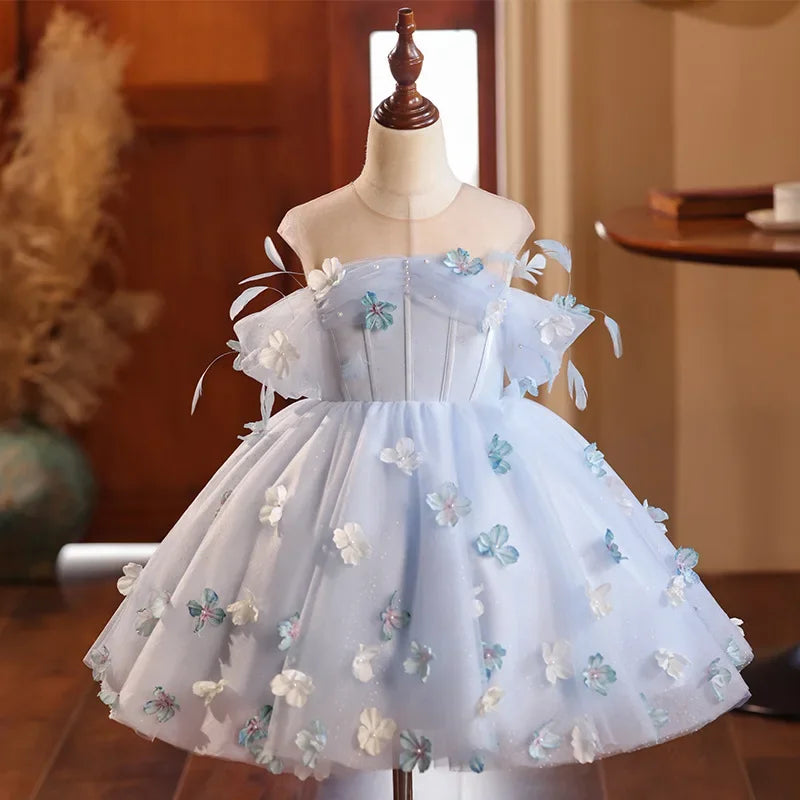 Children Clothes Girl Children's Party Dress Bridesmaid Dress for Girls Dresses 2 to 8 Years Elegant  Baby Kid Prom Luxury