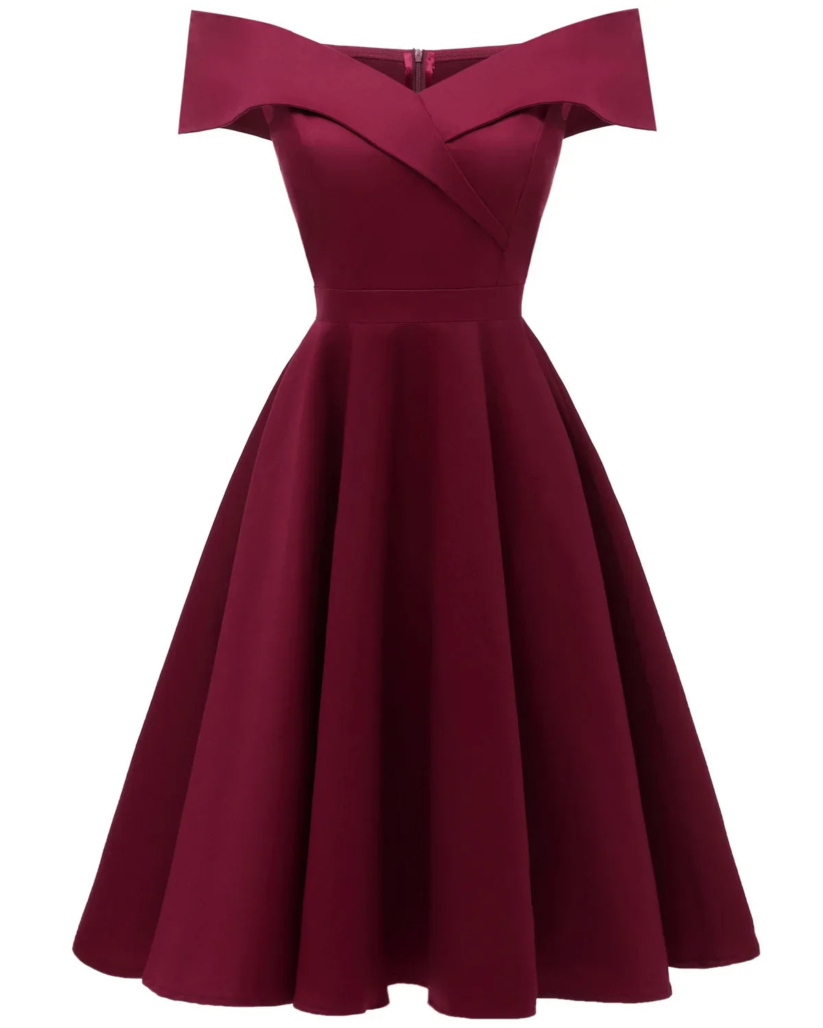 2024 New Vintage Women Summer Dresses Off Shoulder V-Neck Retro 50s 60s Elegant Dress Sexy Rockabilly Party Dress Midi Vestidos
