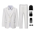 4 Pieces Pink Jacket Vest Pants Bowtie Children Skinny Dress Gentleman Kids Photograph Suit Boys Graduation Performance Costume