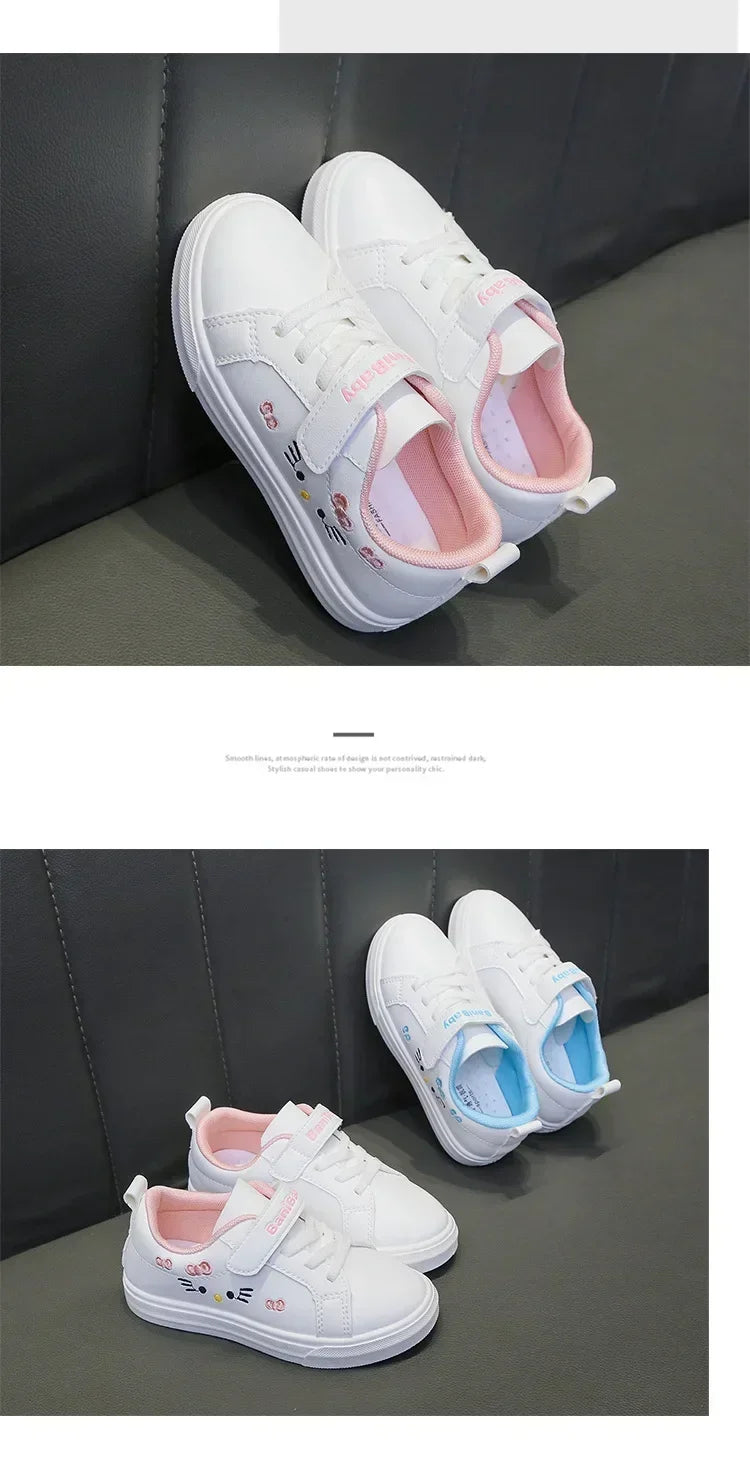 Girly Heart White Board Shoes Anime Spring Autumn Children Sports Ins Sneakers Gifts for Girls Boys ﻿