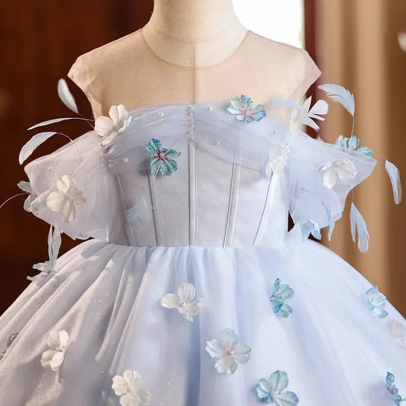 Children Clothes Girl Children's Party Dress Bridesmaid Dress for Girls Dresses 2 to 8 Years Elegant  Baby Kid Prom Luxury