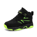 Children Casual Luminous Shoes For Boys Breathable Sneaker Winter Warm Plush Kids Hook&Loop Non-slipl Hiking Sports Shoes