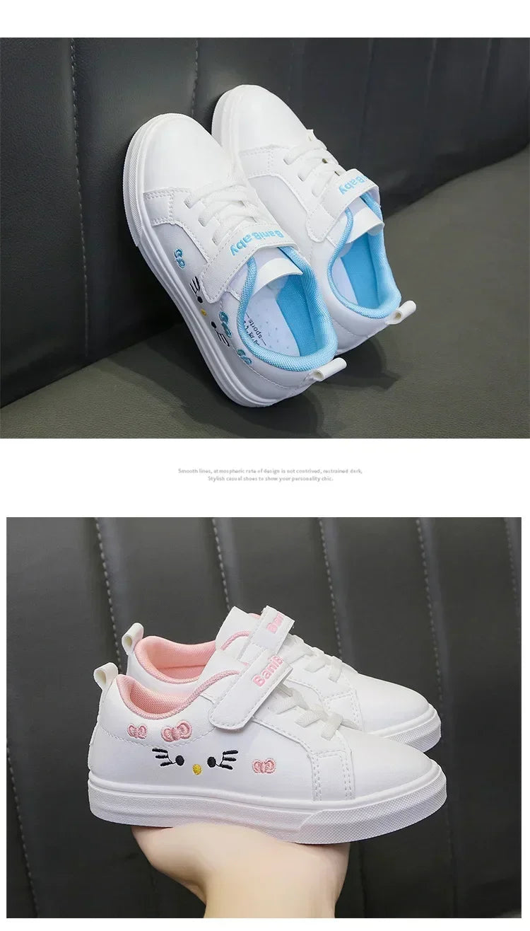 Girly Heart White Board Shoes Anime Spring Autumn Children Sports Ins Sneakers Gifts for Girls Boys ﻿