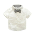 Vest Spring Set 1 2 3 4 5 Years Boy Host Wedding Costume Kid Cotton Suit Plaid Shirt with Solid Pants Strap Outfit Party Clothes