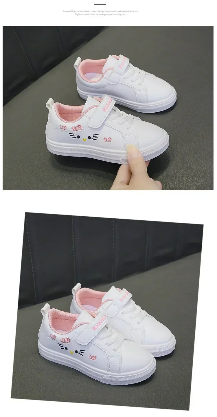 Girly Heart White Board Shoes Anime Spring Autumn Children Sports Ins Sneakers Gifts for Girls Boys ﻿