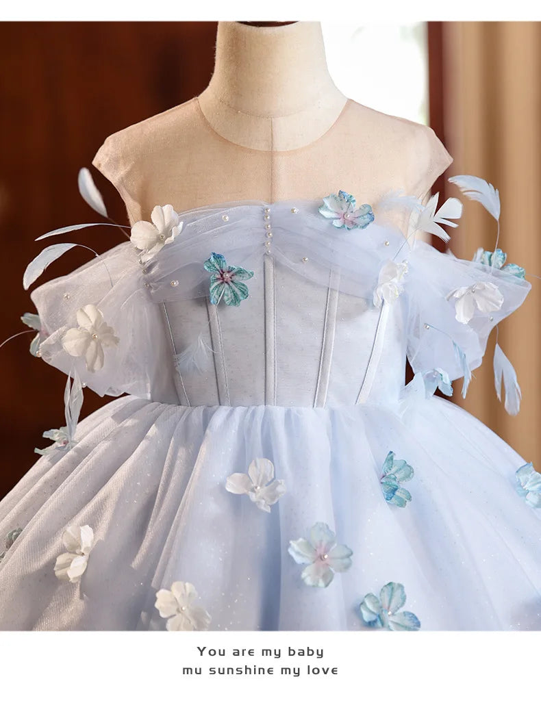 Children Clothes Girl Children's Party Dress Bridesmaid Dress for Girls Dresses 2 to 8 Years Elegant  Baby Kid Prom Luxury