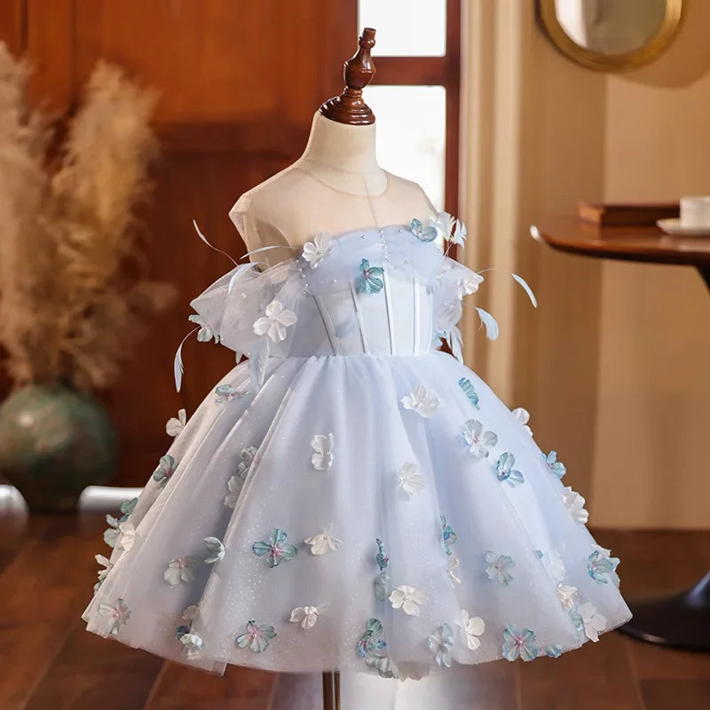 Children Clothes Girl Children's Party Dress Bridesmaid Dress for Girls Dresses 2 to 8 Years Elegant  Baby Kid Prom Luxury