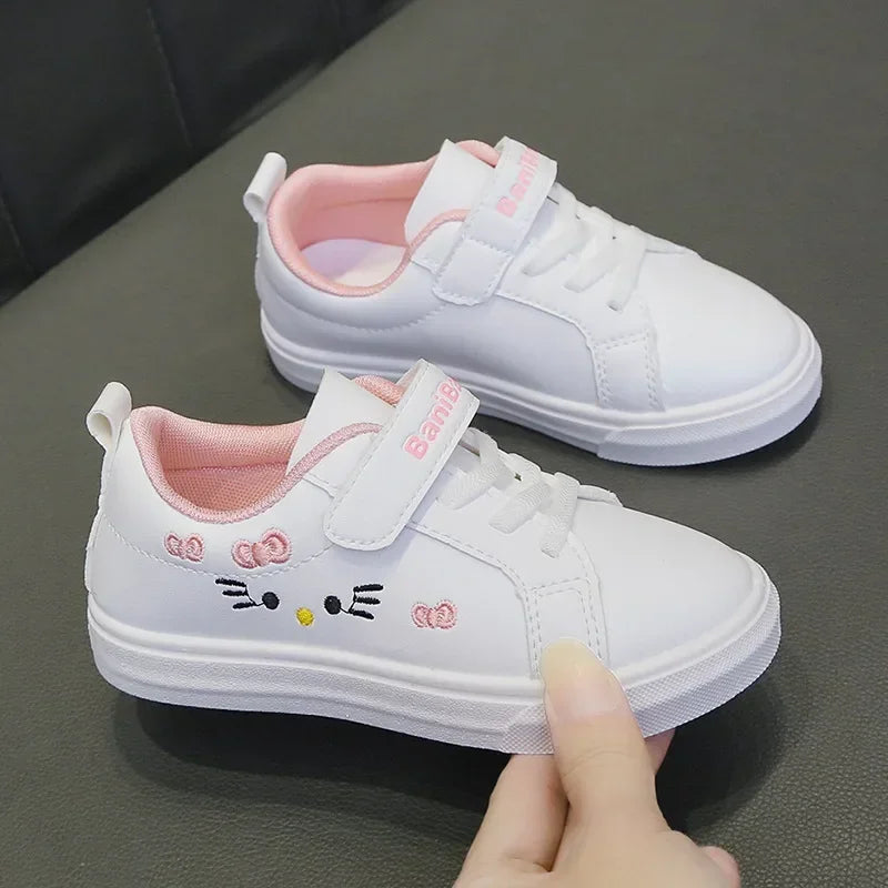 Girly Heart White Board Shoes Anime Spring Autumn Children Sports Ins Sneakers Gifts for Girls Boys ﻿