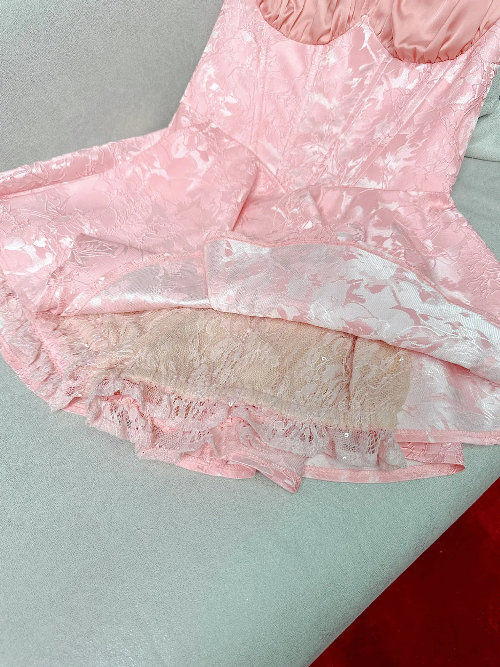 Sleeveless High Waist Off Shoulder Women's Short Dress Spring Summer Sexy Printed Lace Pullover A- Line Mini Dress for Party