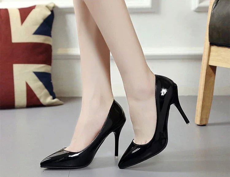 Pink Shallow Super High Heel Woman Footwear Thin Heels Pointed Toe Career Shoes for Women Sexy Quality Casual with Discount A 39