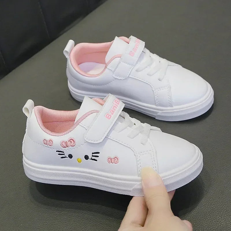 Girly Heart White Board Shoes Anime Spring Autumn Children Sports Ins Sneakers Gifts for Girls Boys ﻿