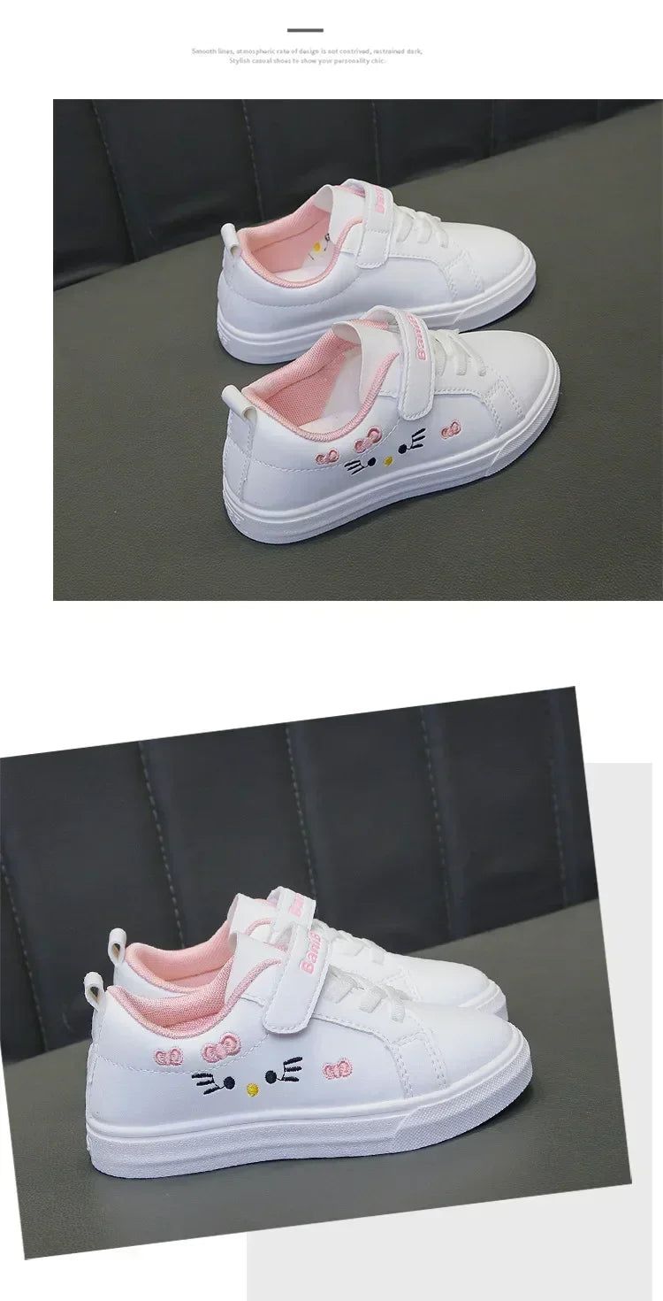 Girly Heart White Board Shoes Anime Spring Autumn Children Sports Ins Sneakers Gifts for Girls Boys ﻿