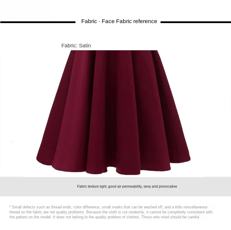 2024 New Vintage Women Summer Dresses Off Shoulder V-Neck Retro 50s 60s Elegant Dress Sexy Rockabilly Party Dress Midi Vestidos