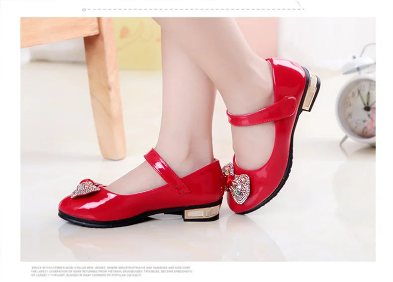 Girls Shoes 2021 Newly Arrived Infant Kids Baby Girls Crystal Bling Bowknot Single Princess Shoes Sandals Girls Sandals Shoe Red