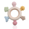 Multi-Textured Silicone Baby Teething Ring