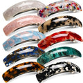 Retro French Hair Clips Set 4Pcs Multicolor